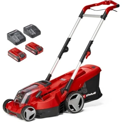 Immagine di Einhell RASARRO 36/36 (2x3Ah Plus) Power X Change a batteria Tagliaerba incl. seconda batteria, caricatore, con sgancio rapido, Tirante regolabile,