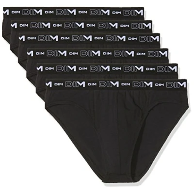 Immagine di DIM Slip in Cotone Elasticizzato Traspirante Uomo x6, Nero, 3XL