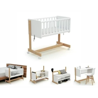 Immagine di AT4 Culla Cododo CONFORT, bianco/faggio 40 x 80 cm