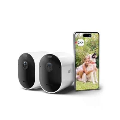 Immagine di ARLO Pro 5 Spotlight Security Camera with 2x Kit VMC4260P 100EUS WLAN IP videocamere sorveglianza con 2 camere 2688 x 1520 Pixel