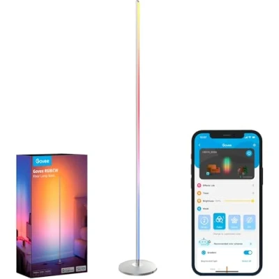 Immagine di Govee Smart Corner Floor Lamp H6076312 Lampada LED verticale 24 W (monocolore) Nero