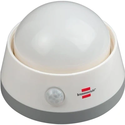 Immagine di Brennenstuhl luce notturna LED NLB 02 BS batteria con rilevatore di movimento a infrarossi e Push Interruttore 6 60 lm 3 x AA (incluse), 1173290