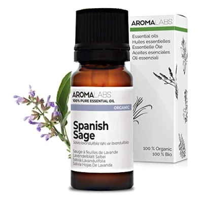Immagine di BIO Olio essenziale SALVIA LAVANDULIFOLIA 10mL 100% Puro, Naturale, Chemiotipizzato e Certificato AB AROMA LABS (Marchio Francese)