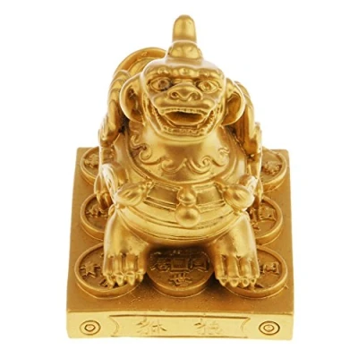 Immagine di Wdfnexalai Pi Xiu Feng Shui statuetta per attirare ricchezza Home Decor Oro