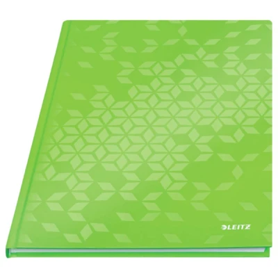 Immagine di Leitz WOW Quaderno a Righe per Appunti con Copertina Rigida, Formato A4, 160 Pagine, Carta 90 gr/mq Certificata FSC, Verde, 46251054