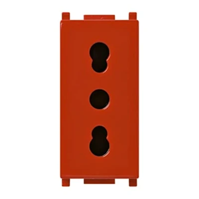Immagine di Presa Vimar Plana 2P+T 16A P17/11 Rossa 14203.R