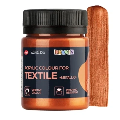 Immagine di Decola Colori Per Tessuti Effetto Metallico Color Rame 50 ml Ad Alta Concentrazione Di Pigmenti Prodotti da Nevskaya Palitra