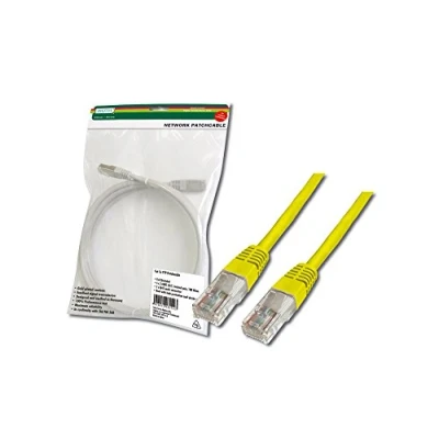 Immagine di Digitus DK 1512 030/Y RJ45 cavo di rete, patch CAT 5e U/UTP 3.00 m Giallo coppie intrecciate 1 pz.