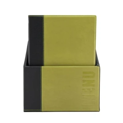 Immagine di Securit menu Box con 20 in formato A4 verde Trendy 1 inserto doppio