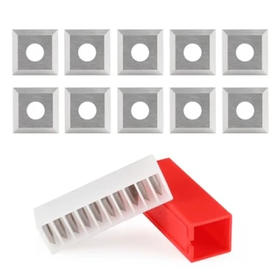 Immagine di Trvoxviq lame reversibili, 10 pezzi, di ricambio (12 x 12 2,2 mm, 35), inserti in metallo duro affilati lateralmente, sostituibile (HW) per frese utensili tornitura
