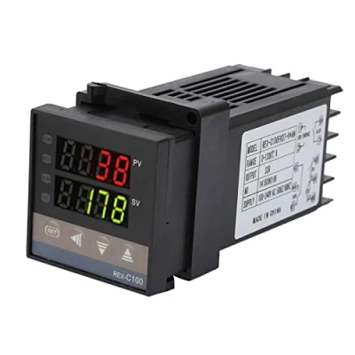 Immagine di 3 Kit AC 110V 240V Digitale Regolatore di Temperatura 0 1300℃ REX C100 Digital LED PID Termostato con Sensore Sonda(1M) (40A SSR)