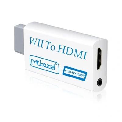 Immagine di Mcbazel Wii Convertitore da a HDMI, HDMI Adattatore Video Full HD 1080P Convertiori con Audio 3,5 mm