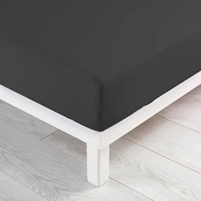 Immagine di douceur d&#039;intérieur, Jersy Lenzuolo con angoli per letto matrimoniale, 140 x 190 cm, 100% cotone, colore: Antracite