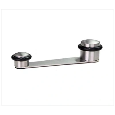 Immagine di EVI Herrajes Fermaporta con Fermo girevole Fermaporte per Porte fino a 70 mm Gomma Nera Acciaio Inox Finitura Opaca Compresi utensile, Vite + Tassello di Fissaggio Mod. I 152