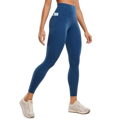 Immagine di CRZ YOGA Donne Butterluxe Allenamento Ghette 64cm A Vita Alta Leggings con Tasche Buttery Soft Nave Francese 44