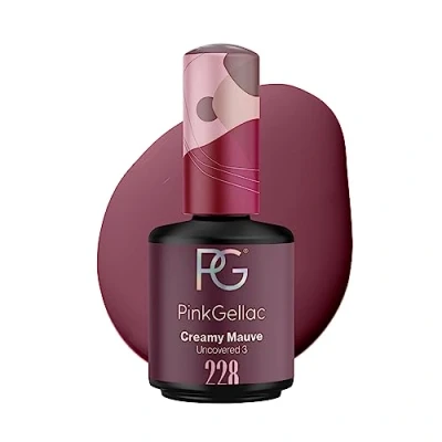 Immagine di Pink Gellac Shellac Gel Smalto 15 ml per Lampada UV LED 228 Creamy Mauve Viola Unghie Nail Polish for Lamp