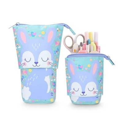 Immagine di Xespis Astuccio Telescopico, Scuola con Zip, Portapenne 2 in 1, Bambina, Cancelleria, per Bambini, Ragazze e Ragazzi