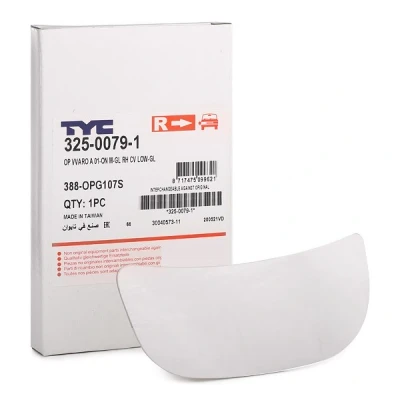Immagine di TYC 325 0079 1 Vetro Specchio Retrovisore senza supporto Dx Sezione inferiore RENAULT: TRAFIC 2 Kasten, Bus, OPEL: Vivaro A Van