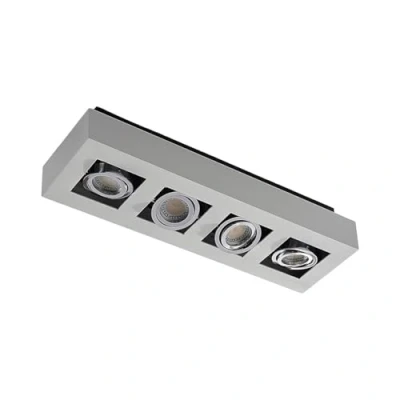 Immagine di Plafoniera &#039;Vince&#039; dimmerabile (Moderno) colore Bianco, in Alluminio ad es. Corridoio (4 luci, GU10) di Arcchio plafoniera, lampada