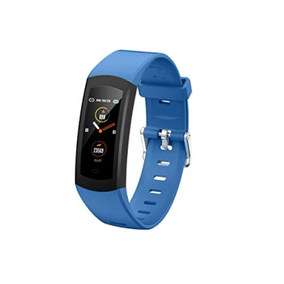 Immagine di Novasmart runR ONE Fitness Tracker, Activity display a colori, cardiofrequenzimetro e pressione sanguigna, monitoraggio del sonno, contacalorie, contapassi Blu