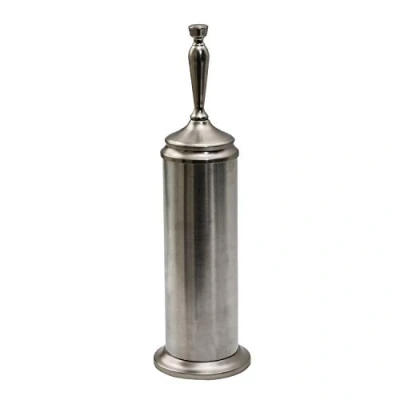 Immagine di Splash Home Keena Scopino WC in Acciaio Inox e Supporto, Nichel Satinato, Inossidabile