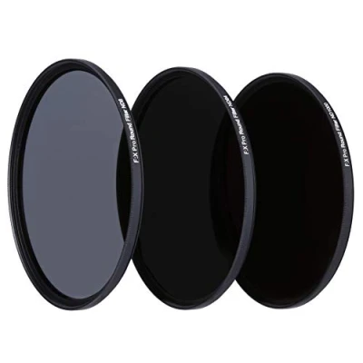 Immagine di Rollei Extremium Camera Lens Grey Filter Set composto da: 1x ND 8, 64 e 1000 filtri in vetro gorilla con anello titanio per lunghe esposizioni copertura alluminio
