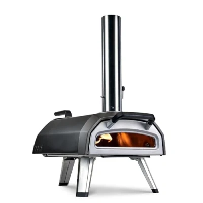 Immagine di Ooni Karu 2 forno per pizza da esterno multicombustibile a legna e gas con pietra termometro integrato, all&#039;aperto, doppio combustibile 30,5