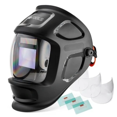 Immagine di IPOTOOLS X800A Maschera per saldatura automatica, casco automatica con classe ottica: 1/1/1/1/4 sensori di alta qualità/oscuramento automatico/completamente regolabile