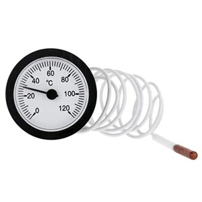 Immagine di GUMEI Termometro a quadrante Indicatore di Temperatura capillare 0 120 ℃ Acqua e Olio con sensore da 1 m