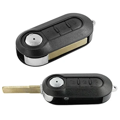 Immagine di Cover Compatibile Chiave Guscio Telecomando Nero 3 Tasti e Lama Fiat