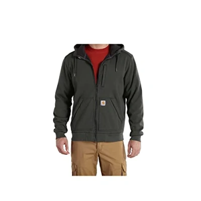 Immagine di Carhartt Felpa Wind Fighter, Vestibilità Comoda, Media Pesantezza, Zip a Tutta Lunghezza Uomo, Verde (Torba), XL
