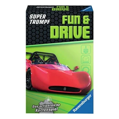 Immagine di Ravensburger Kinderkartpiele 20699 Gioco di carte Supertrumpf Fun and Drive, Quartetto e Trumpf, per i fan della tecnica, a partire dai 7 anni
