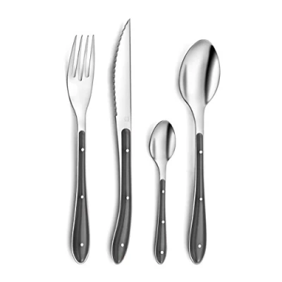 Immagine di Amefa 5611 Bistro Servizio Posate, Acciaio Inossidabile, Grigio, 9 x 23.5 cm, 24 Unità