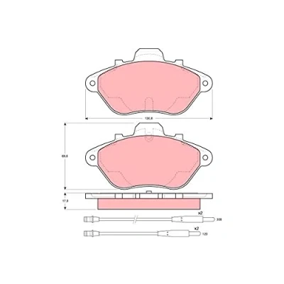 Immagine di TRW GDB956 Kit pastiglie freno Con contatto segnalazione usura CITROËN: XM I Hatchback