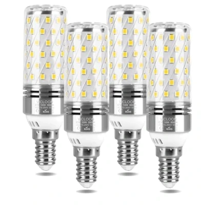 Immagine di Vicloon LED E14 Mais Bulbi, 4Pcs Lampadina 12W Equivalente a 100W Alogena Luce Lampadine Risparmio Energetico, Bianco Caldo 3000K, 1400LM, Senza Sfarfallio, Non Dimmerabile, CA 175 265V