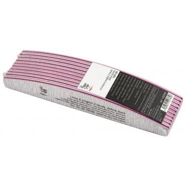 Immagine di Peggy Sage Set di 10 lime per unghie 2 lati semi luna, 100/100, Zebra duro