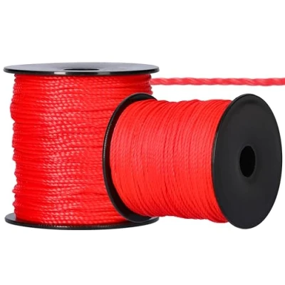 Immagine di ToolSpace Cordone per muratori 100m x 1.7mm Rosso Polipropilene di seta livellamento Filo a piombo intonaco forza Durevole e resistente agli strappi