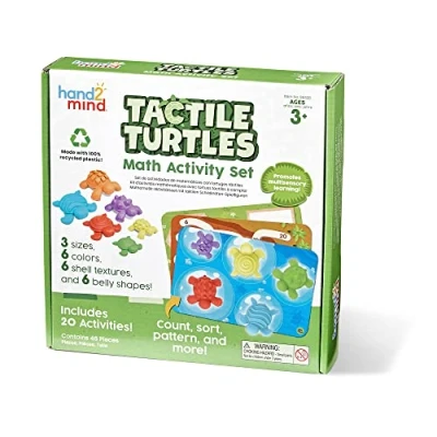 Immagine di Learning Resources Set di attività Matematiche Tartarughe Tattili, Apprendimento dei Numeri per la Prima Infanzia, Segnalini matematici Bambini, Giocattoli Abbinamento Colori