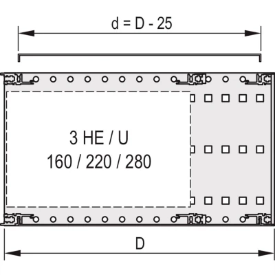 Immagine di Schroff 24560032 Flangia di copertura 1 pz.