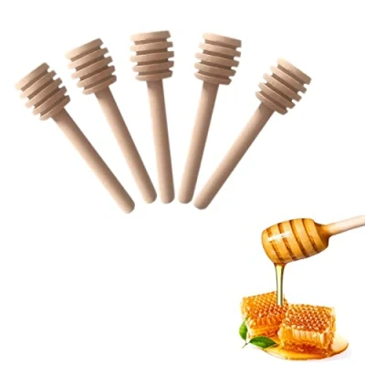 Immagine di YYGMSS Mini cucchiai da miele in legno per cucina e sala pranzo, 7,6 cm (20 pezzi)