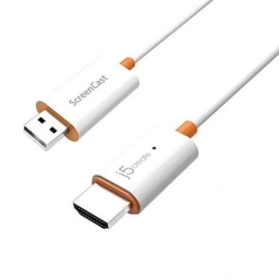 Immagine di j5create ScreenCast HDMI Ricevitore adattatore wireless per display Mirroring di telefono, tablet, laptop su HDTV Compatibile con MiraCast, AirPlay, Android, Windows 10 PC, iOS, iPhone, Tablet(JVAW56)