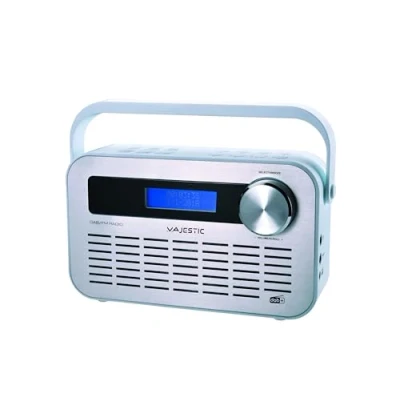 Immagine di Majestic DAB 843 Radio DAB/DAB+/FM, display LCD, Ingresso AUX IN, presa cuffie, sveglia doppio allarme, adattatore per alimentazione incluso