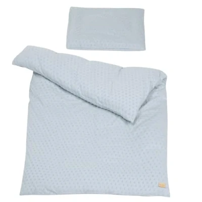 Immagine di roba Biancheria da Letto per Bambini Lil Planet, 2 Pezzi, Motivo a Pois, Copripiumino 100 x 135 cm + Federa 40 60 cm, Cotone Certificato GOTS e Oeko Tex 100, Azzurro