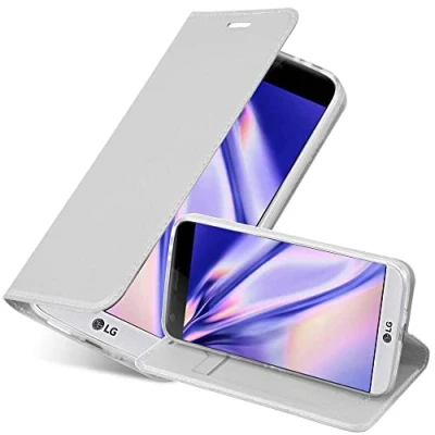 Immagine di Cadorabo Custodia Libro per LG G5 in CLASSY ARGENTO con Vani di Carte, Funzione Stand e Chiusura Magnetica Portafoglio Cover Case Wallet Book Etui Protezione