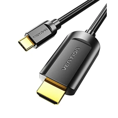 Immagine di VENTION Cavo USB C a HDMI, 2m Type 4K UHD 3D Thunderbolt 3 HDMI Adattatore, Placcato in Oro Maschio Cavetto per PC Monitor, TV, iPad Pro, MacBook, Galaxy S9/S8, Surface Book 2/Go