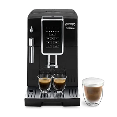 Immagine di De&#039;Longhi DINAMICA ECAM 350.15.B Macchina da caffè automatica in chicchi e polvere, Spegnimento programmabile, Display LCD one touch, Cappuccino System,Serbatoio estraibile 1.8 L, Funzione MY, Nero