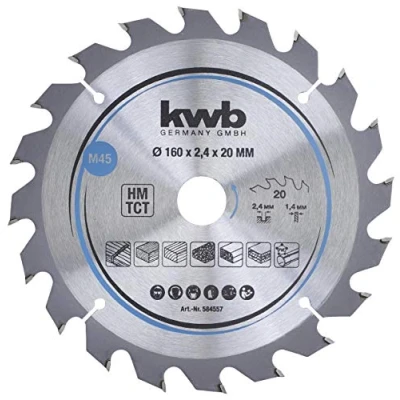 Immagine di kwb 584557 Lama circolare in metallo duro 160 x 20 mm 1 pz.