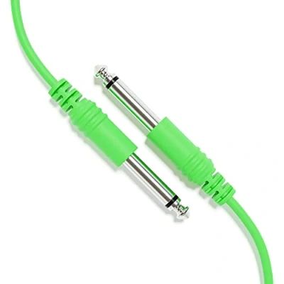 Immagine di ExcelValley 1 Pack Cavo per Chitarra Strumento Mono Patch Guida TS 6,35mm 1/4&quot; [Verde 120cm 47&quot;]