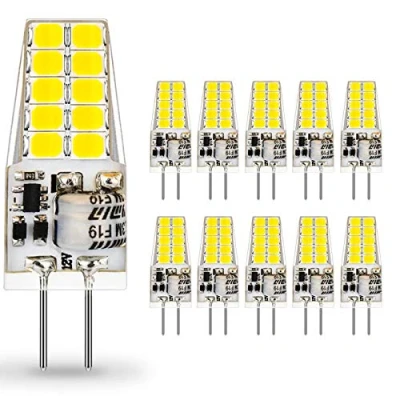 Immagine di Auting G4 LED Lampadina 12V DC/AC, 3W 20 * 2835 Sostitutive Alogena 30W, Non dimmerabile, Bianco Freddo 6000K,400LM, 10 pezzi
