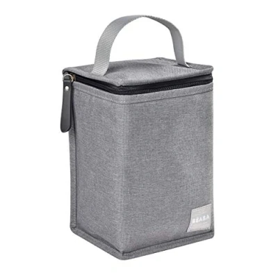 Immagine di BÉABA Borsa Termica Portapasto per Neonati, Contenitore Molto Capiente, Tasca Biberon, Trasportare Pasti Completi, Pieghevole, Materiale Morbido e Impermeabile, Grigio
